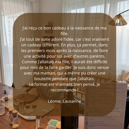 Bon cadeau ateliers - Atelier bouteilles sensorielles