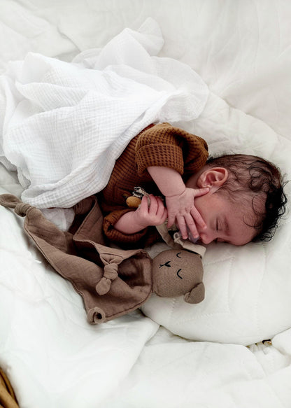 Doudou ours en gaze de coton