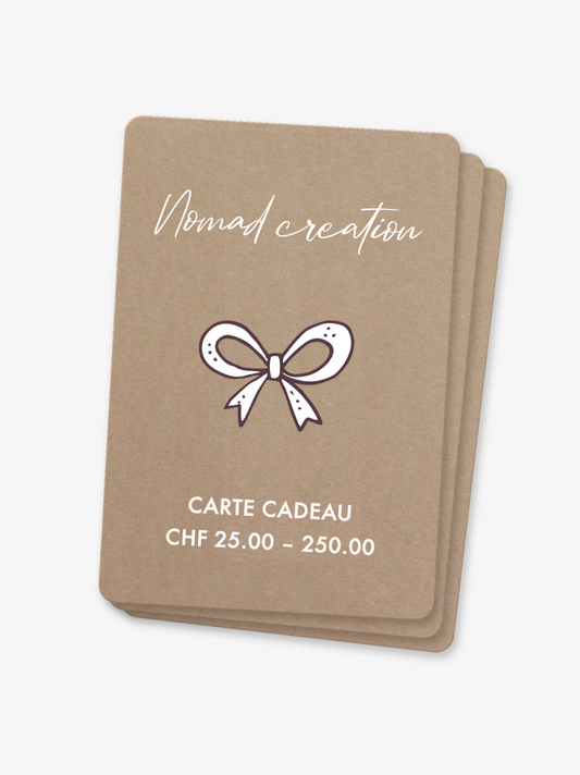 Carte cadeau Nomad creation