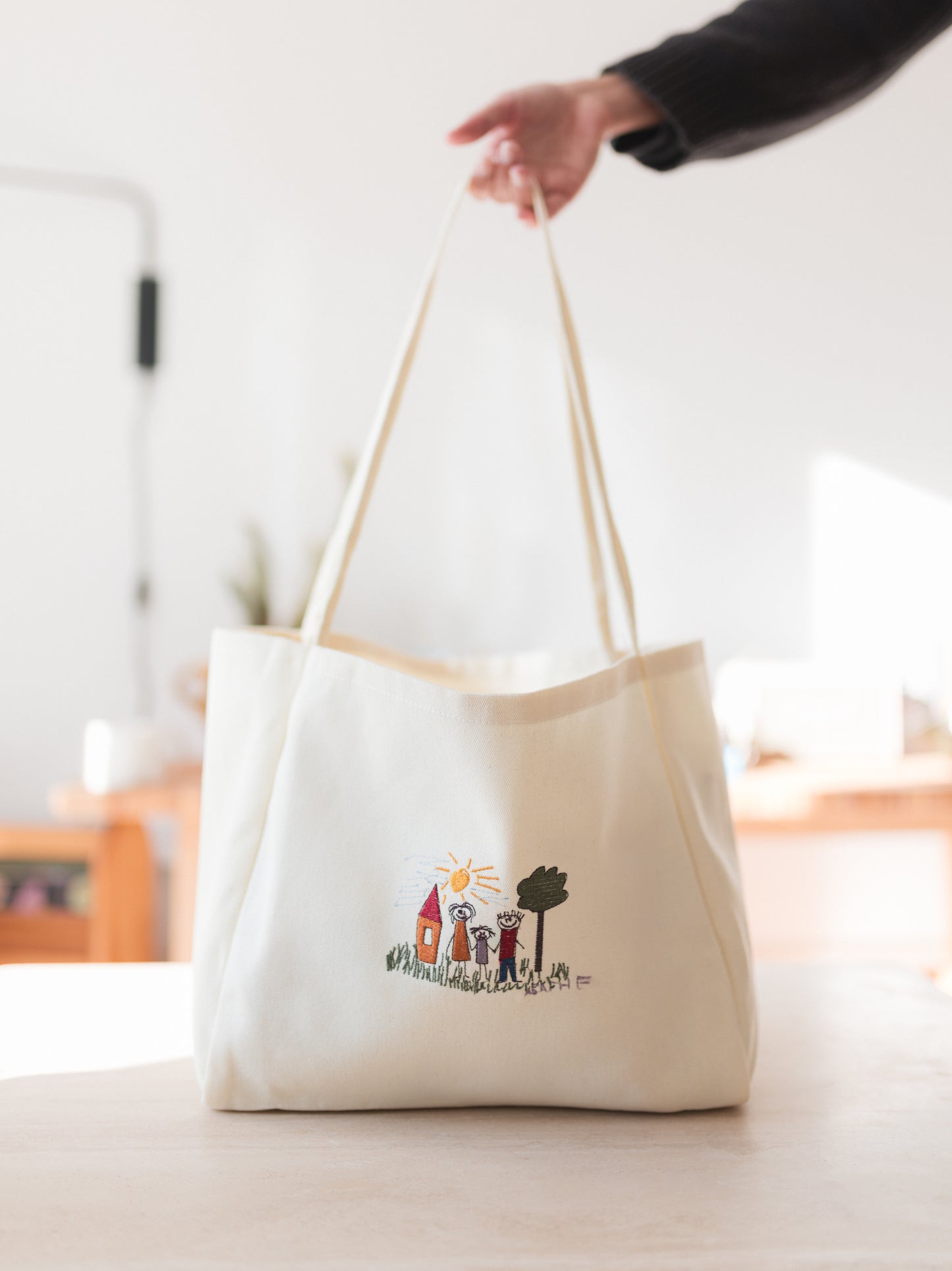 Tote bag avec dessin de votre enfant